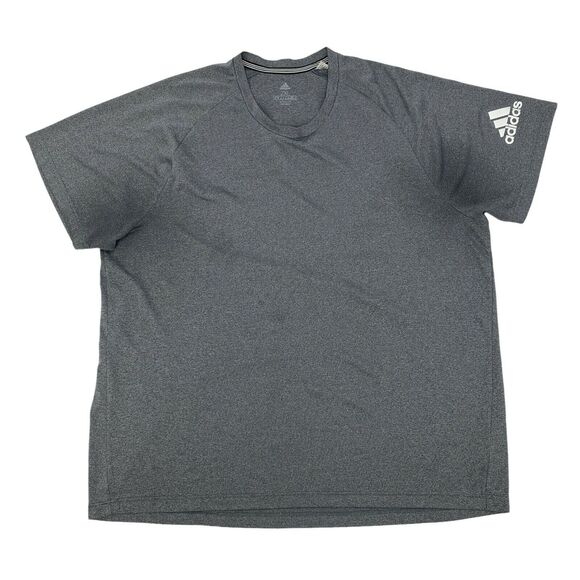 Adidas Training T Shirt Mens 2XL Gray Short Sleeve Moisture Wick Quick Dry *READ - Picture 1 of 10